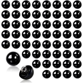 Black Buttons, 50Pcs Small Buttons10mm Half Ball Dainty Pearl Button Sewing Plastic Button with Shank Round Decorative Buttons for Wedding Dress Skirts Sweaters Shirts Scarves Crafts