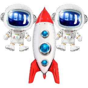 Astronaut Balloons Rocket Balloons for Space Themed Birthday Party Decorations