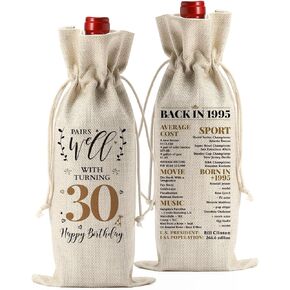 80th Birthday Gifts for Women Men Funny Wine Bag 80th Birthday Party Decorations Favors Happy Anniversary 80 Year Old Gifts for Woman Her Him Mom Dad Grandma Grandpa Wine Gift Bag