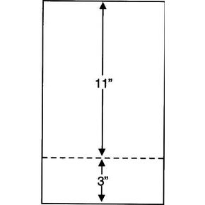 KDM 5864, Perforated Paper 8 1/2 X 14 Horizontal Perf 3'' From Bottom 24#, 2500 per Carton