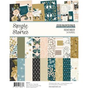 Simple Stories Double-Sided Paper Pad 6"X8" 24/Pkg-Remember