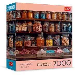 Trefl - Square Box - Jars of Joy, 2000 Piece Jigsaw Puzzle 38"x27" Print, DIY Puzzle, Creative Fun, Classic Jigsaw for Adults and Children from 12 Years Old