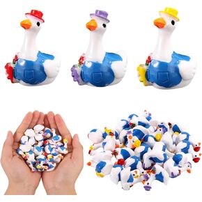 30pcs Mini Resin Gooses, Cute and Lightweight Miniature Resin Animals Tiny Small Goose Figurines Ideal Decorations for Dollhouse Fairy Gardens Micro Landscape DIY Crafts(Style 1)