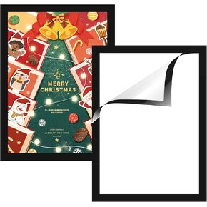2 Pack Diamond Art Frames, Diamond Painting Frames for 12 x 12in/30x30cm Display Diamond Painting Pictures Photos, Magnetic Self-Adhesive Picture Frames Black for Wall Window Door Home Decor