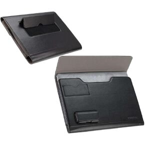 Black Leather Folio Case - Compatible with ASUS ProArt PX13 OLED 13.3" 2 in 1 Laptop
