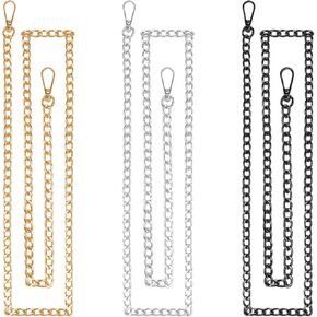 47" Chain Purse Strap,3 PCS Purse Chain Strap Purse Chains for handbags Accessories for Crossbody Bags