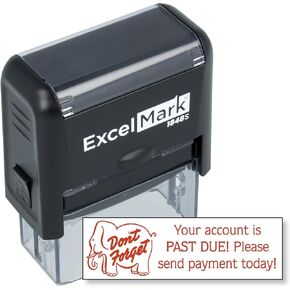 ExcelMark Don't Forget Past Due - Self Inking Bill Collection Stamp in Red Ink