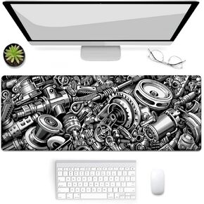 Gaming Mouse Pad, Engine Car Mouse Pad, Desk Mat, Non-Slip Rubber Base MousePads for Computers Laptop Office School Home Accessories Decor 31.5" x 11.8" in Kuwait