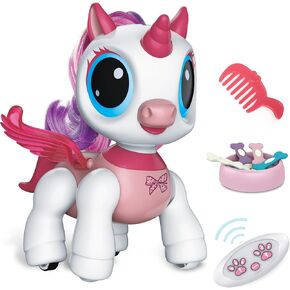 Remote Control Unicorn for Kids - Battery Operated Electronic Pink Pegasus Comes with Music Christmas Birthday Prehistoric Creatures for 3 4 5 6 7 8 Years Children