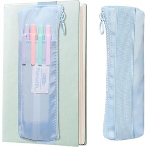 Pen Holder for Notebook, Zipper Notebook Pencil Pouch, Adjustable Elastic Band Slim Pencils Bag – Fits 7.8" to 9.8" planners, Journal Pen Holder, Durable Oxford Fabric with Soft Lining
