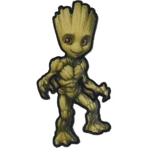 Simplicity Marvel Groot Iron On Applique Patch for Clothes, Backpacks, and Accessories, 1.5" W x 1.75" L, Multicolor