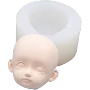 3D Doll Face Clay Mold Ceramic Plaster Silicone Mold DIY Craft Resin Casting Mold Cake Chocolate Baking Mould