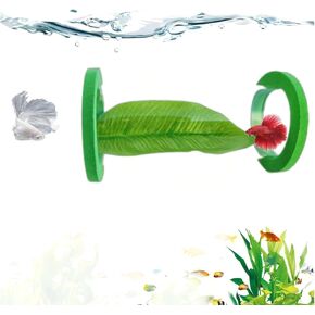 Suspended Acrylic Tube Tunnel,Acrylic Betta Bed, Betta Leaf mat breeding and Resting Bed simulating The Natural Habitat of Betta spawning Grounds, Betta Toy shelter