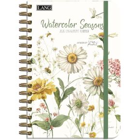 Lang Companies, Watercolor Seasons 2026 Planner, 6.5'' X 9'', Weekly Calendar with Stapled Binding