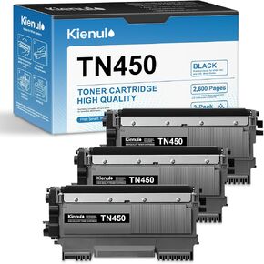 TN450 High Yield Toner Cartridge 3-Pack,TN-450 Black Toner Replacement for Brother HL-2220 2230 2240D 2270DW 2280 MFC-7240 7360 7365 7460 7860 DCP-7060 7065 IntelliFax 2840 2940 Printer