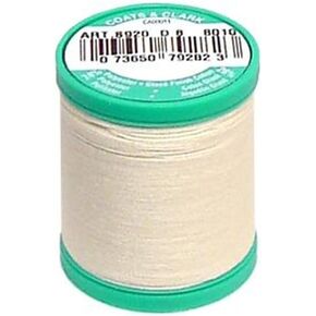Coats Sewing Thread & Zippers Dual Duty Plus Button & Carpet Sewing Thread; Natural, 50 Yards