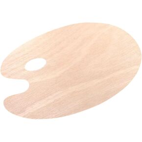 1PC Art Paint Board Lightweight Wooden Oval Color Mixing Tray for Oil Acrylic Painting for Study Dorm and School Use Present for Artists