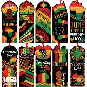 100Pcs Juneteenth Bookmarks Juneteenth Party Favors for Freedom Day Gift Party Supplies