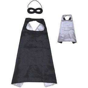 Kids Superhero Cape with Felt Mask Set for Boys Girls Dress up Costumes Halloween Birthday Party Favors, 27.5"