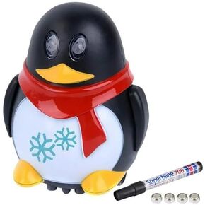 Mini Magic Inductive Robot Toy TracerBot Interactive Follow Black Line with LED Light Educational Toys for Kids(Orange)