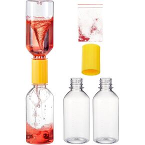 2 Sets Tornado Makers, Plastic Cyclone Tube Vortex Connector, Tornadoes in a Bottle, Mini Hurricane Water Vortex Makers for Scientific Experiments Test Nature Gift