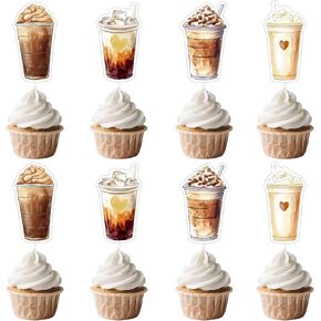 Coffee Party Decorations 24PCS Coffee Cupcake Toppers Love is Brewing Bridal Shower Decorations A Baby is Brewing Baby Shower Decor for Girls Boys Coffee Theme Birthday Supplies