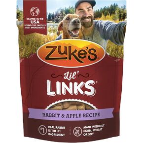 Zuke’s Lil’ Links Dog Treats for Dogs, Snacking Sausage Treats for Dogs, Pet Treats made with Real Rabbit & Apple, 6 oz. Resealable Pouch​ - 6 oz. Bag