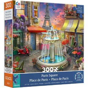 Ceaco - Large Piece Jigsaw Puzzle - Paris Square - Relaxing and Fun Activity for Adults