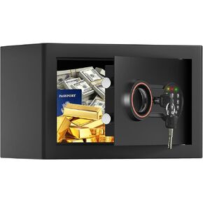 6.0 Cub Large Home Safe, Digital Security Safe Box with Combination Lock, Removable Shelf and Alarm System, Anti-Theft Document Safes for Home Business Office