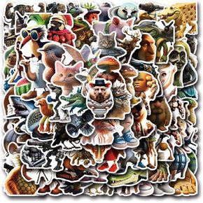 100 Pcs Italian Brainrot Stickers,Tralalero Tralala Stickers, Tung Tung Tung Sahur Vinyl Stickers Decals for Laptop Ebook Readers Water Bottles Journal Scrapbook Waterproof