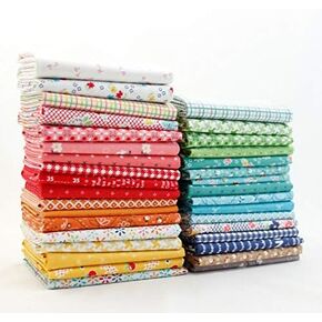 Farm Girl Vintage Fat Quarter Bundle (28 pcs) by Lori Holt for Riley Blake 18 x 21 inches (45.72cm x 53.34cm) Fabric cuts DIY Quilt Fabric