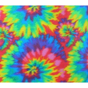 Polar Fleece Fabric Prints Spiral TIE DYE / 60" Wide Soft for Blanket, DIY Crafts APAREL