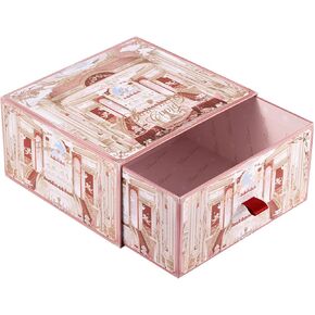 Flower Knows Shell's Jewel Gift Wrapping Box-Empty,Large Blue Drawer Style(9.57"x8.74"x4.8"),Thick Reusable Storage for Jewelry,Cosmetics & Gifts,Sea-Themed Collectible for Women & Girls