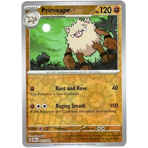 Pokemon - Primeape 057/165 - Pokemon 151 - Reverse Foil - Single Card