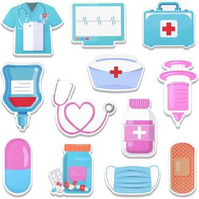12 Pads Mini Funny Nurse Sticky Notes Student Nursing School Essentials Medical Themed Nurse Notepads Gifts Booklet Self Stick Pads Self Stick Cute Memo for Hospital School Supplies