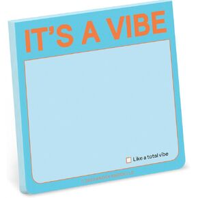 1-Count Knock Knock It's a Vibe Sticky Note Pad, 3 x 3-inches Each