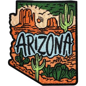 Proud Arizona Patch – 4 inches, Cool Heritage Patch Arizona – Embroidered AZ State Patches Iron On/Sew On for Jackets