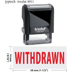 Withdrawn New Trodat 4911 Self Inking Rubber Stamp