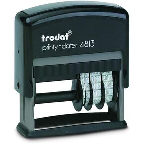 Trodat .375 x 1" Custom Message Dater Self-Inking Stamp