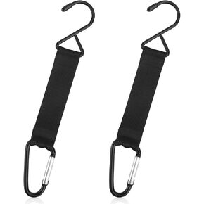 2pcs Fence Hook Carabiner, Baseball Bag Hook for Fence Multifunctional Tennis Backpack Hooking Outdoor Camping Equipment Hanging Buckle Clips for Basketball Football Bags