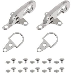 VALICLUD 2 Pairs Metal Coat Buckles Snap Toggle Closure Toggle Buttons with Metal Buckle Clip for Coat Jacket Duffle Handmade Decoration DIY Craft