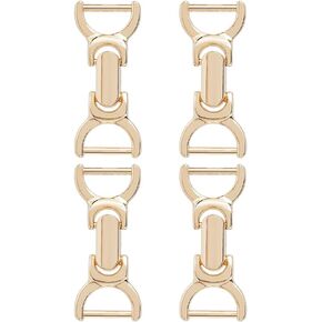 SUPERFINDINGS 4Pcs Buckle Metal Closure 2.28x0.98inch Double D-Ring Snaffle Bit Twist Lock Closure Buckles for DIY Bag