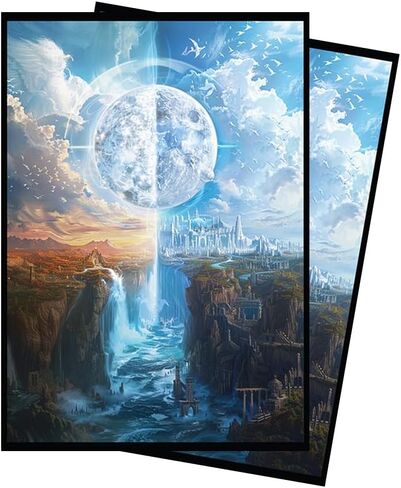 Red Blue MTG Card Sleeves - 100 Count Standard Size TCG Sleeves - Compatible with Magic The Gathering, Lorcana - Double Sleeving - Original Art Design, Premium Protection in Saudi Arabia