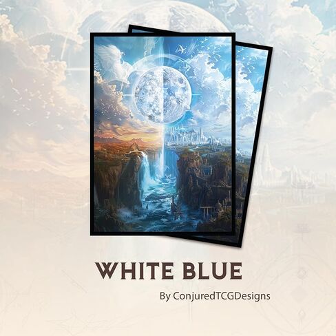 Red Blue MTG Card Sleeves - 100 Count Standard Size TCG Sleeves - Compatible with Magic The Gathering, Lorcana - Double Sleeving - Original Art Design, Premium Protection in Saudi Arabia