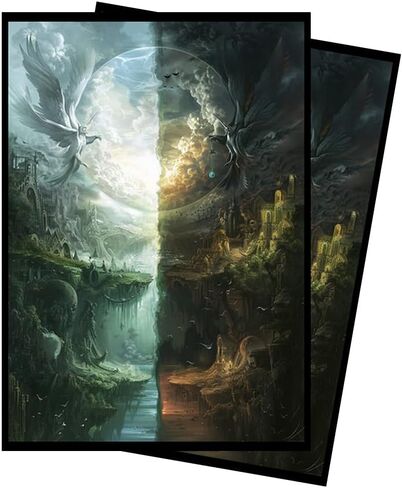Red Blue MTG Card Sleeves - 100 Count Standard Size TCG Sleeves - Compatible with Magic The Gathering, Lorcana - Double Sleeving - Original Art Design, Premium Protection in Saudi Arabia