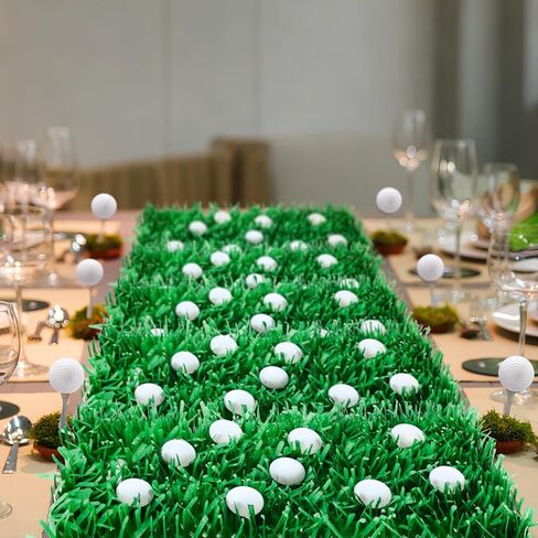 TaoBary 30 Pcs Soccer Party Decorations for Table Soccer Centerpieces Kit Includes 24 Mini Ball and 6 Paper Grass Decorations for Masters Birthday Party Desk Baby Shower Supplies in Saudi Arabia