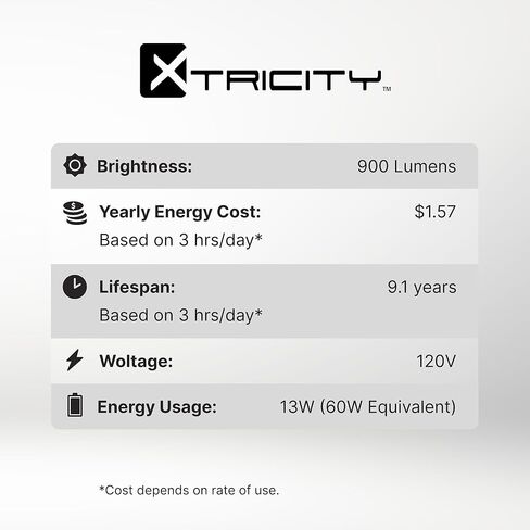 لمبة إضاءة Xtricity Compact Fluorescent GU24، T2 Spiral CFL، 2 لمبات إضاءة شوكية، 2700 كيلو أبيض ناعم، 13 وات (ما يعادل 60 واط)، 900 لومن، 120 فولت، مدرج في قائمة UL (4 عبوات) in Kuwait