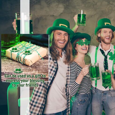 6 Set Real Four Leaf Clover with Card and Single Package Natural Good Luck Charms Bulk Good Lucky Pocket Charm Token Preserved 4 Leaf Clover for St Patrick's Day Gift DIY Craft(Classic) in Saudi Arabia