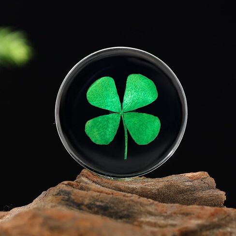 6 Set Real Four Leaf Clover with Card and Single Package Natural Good Luck Charms Bulk Good Lucky Pocket Charm Token Preserved 4 Leaf Clover for St Patrick's Day Gift DIY Craft(Classic) in Saudi Arabia