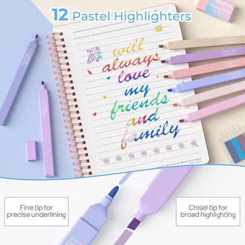 Nicpro 50PCS Cute Spiral Notebook Set For Women, Aesthetic Bible Journal Set, 3PCS A5 Spiral Notebook, Gel Pens, Sticky Notes & Tabs, Gift Box, Mechanical Pencils for Study Work School Office Supplies in Saudi Arabia